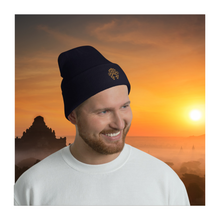 Load image into Gallery viewer, Bodhi Tree Buddha Embroidered Cuffed Beanie, Beanies Hats For Men, Beanie For Women