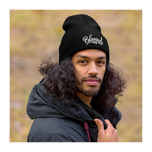 Load image into Gallery viewer, Amazingly Blessed Embroidered Cuffed Beanie, Beanies Hats For Men, Beanie For Women, Yoga Gifts
