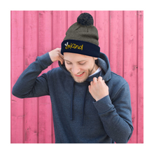Load image into Gallery viewer, Be Kind Embroidered Pom-Pom Beanie, Beanies Hats For Men, Beanie For Women, Motivational Gifts