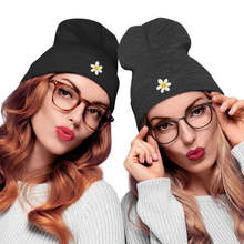 Load image into Gallery viewer, Sunshine Smiley Daisy Embroidered Cuffed Beanie, Beanies Hats For Men, Beanie For Women