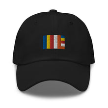 Load image into Gallery viewer, Buddhist Flag Embroidered Baseball Caps, Hats For Men, Sun Hats For Women, Buddha Gifts, Yoga Gifts
