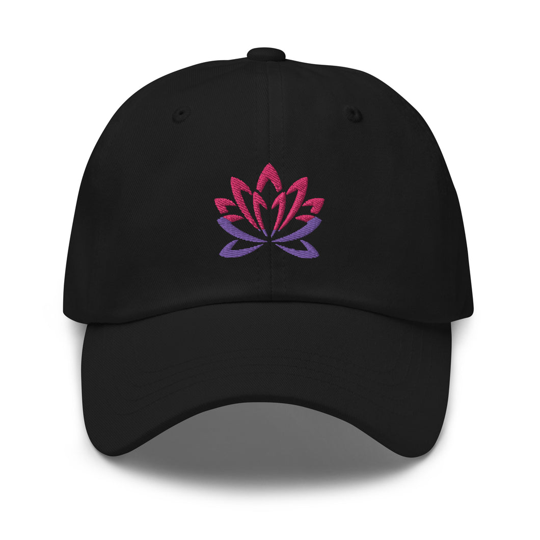 Unique Lotus Flower Embroidered Dad Hat