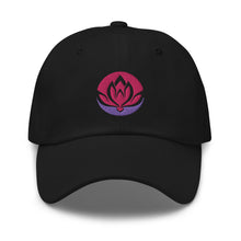 Load image into Gallery viewer, Pure Lotus Flower Embroidered Relaxed Fit Baseball Cap, Yoga Hats, Hats for Men, Sun Hats for Women
