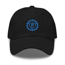Load image into Gallery viewer, The Vishuddha or Throat Chakra Embroidered Relaxed Fit Baseball Cap, Buddha Gifts, Hats for Men, Sun Hats for Women