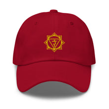 Load image into Gallery viewer, Manipura Solar Plexus Chakra Embroidered Baseball Caps, Hats For Men, Sun Hats For Women, Yoga Gifts, Buddha Gifts