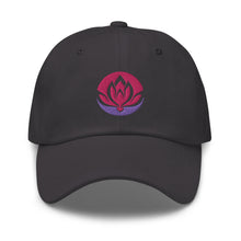 Load image into Gallery viewer, Pure Lotus Flower Embroidered Relaxed Fit Baseball Cap, Yoga Hats, Hats for Men, Sun Hats for Women