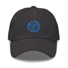 Load image into Gallery viewer, The Vishuddha or Throat Chakra Embroidered Relaxed Fit Baseball Cap, Buddha Gifts, Hats for Men, Sun Hats for Women