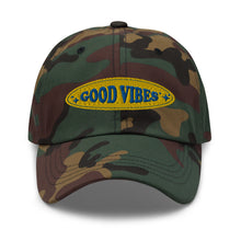 Load image into Gallery viewer, Good Vibes Positive Affirmations Embroidered Dad Hat, Hats For Men, Sun Hats For Women, Yoga Gifts