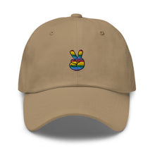 Load image into Gallery viewer, Multicolor Peace Sign Embroidered Baseball Caps, Hats For Men, Sun Hats For Women, Motivational Gifts