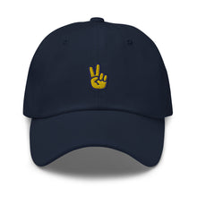 Load image into Gallery viewer, Peace Hand Sign Embroidered Relaxed Fit Baseball Cap, Hats for Men, Sun Hats for Women