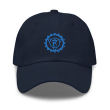 Load image into Gallery viewer, The Vishuddha or Throat Chakra Embroidered Relaxed Fit Baseball Cap, Buddha Gifts, Hats for Men, Sun Hats for Women