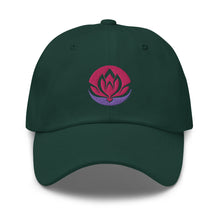 Load image into Gallery viewer, Pure Lotus Flower Embroidered Relaxed Fit Baseball Cap, Yoga Hats, Hats for Men, Sun Hats for Women