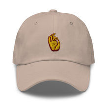 Load image into Gallery viewer, Dharmachakra Mudra Embroidered Baseball Caps, Hats For Men, Sun Hats For Women, Buddha Gifts
