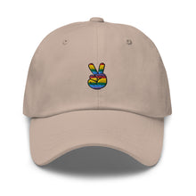 Load image into Gallery viewer, Multicolor Peace Sign Embroidered Baseball Caps, Hats For Men, Sun Hats For Women, Motivational Gifts