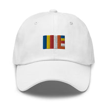 Load image into Gallery viewer, Buddhist Flag Embroidered Baseball Caps, Hats For Men, Sun Hats For Women, Buddha Gifts, Yoga Gifts
