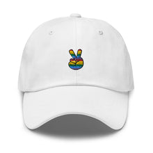 Load image into Gallery viewer, Multicolor Peace Sign Embroidered Baseball Caps, Hats For Men, Sun Hats For Women, Motivational Gifts