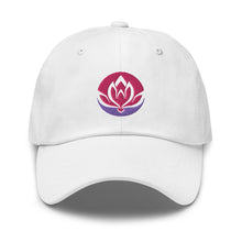 Load image into Gallery viewer, Pure Lotus Flower Embroidered Relaxed Fit Baseball Cap, Yoga Hats, Hats for Men, Sun Hats for Women