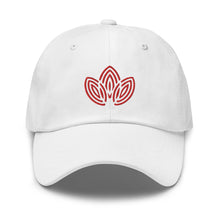 Load image into Gallery viewer, Red Lotus Embroidered Baseball Caps, Hats For Men, Sun Hats For Women, Yoga Hats, Buddha Gifts