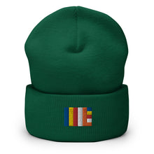 Load image into Gallery viewer, Buddhist Flag Embroidered Cuffed Beanie, Beanies Hats For Men, Beanie For Women, Buddha Gifts
