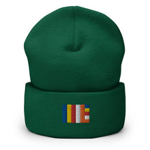 Load image into Gallery viewer, Buddhist Flag Embroidered Cuffed Beanie, Beanies Hats For Men, Beanie For Women, Buddha Gifts