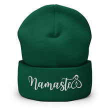 Load image into Gallery viewer, Namaste Daily Embroidered Cuffed Beanie, Beanies Hats For Men, Beanie For Women, Yoga Gifts