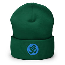 Load image into Gallery viewer, Om Embroidered Cuffed Beanie, Beanies Hats For Men, Beanie For Women, Yoga Gifts, Buddha Gifts
