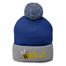 Load image into Gallery viewer, Be Kind Embroidered Pom-Pom Beanie, Beanies Hats For Men, Beanie For Women, Motivational Gifts

