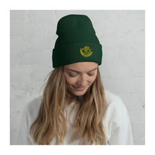 Load image into Gallery viewer, Om Embroidered Cuffed Beanie, Beanies Hats For Men, Beanie For Women, Yoga Gifts, Buddha Gifts
