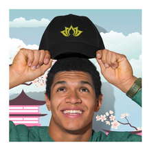 Load image into Gallery viewer, Namaste Buddha Lotus Embroidered Relaxed Fit Baseball Cap, Buddha Gifts, Hats for Men, Sun Hats for Women

