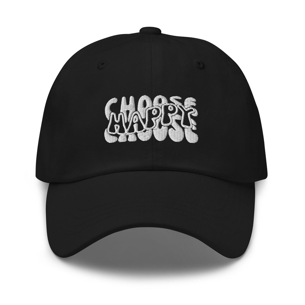 Choose Happy Embroidered Baseball Caps, Hats For Men, Sun Hats For Women, Motivational Gifts