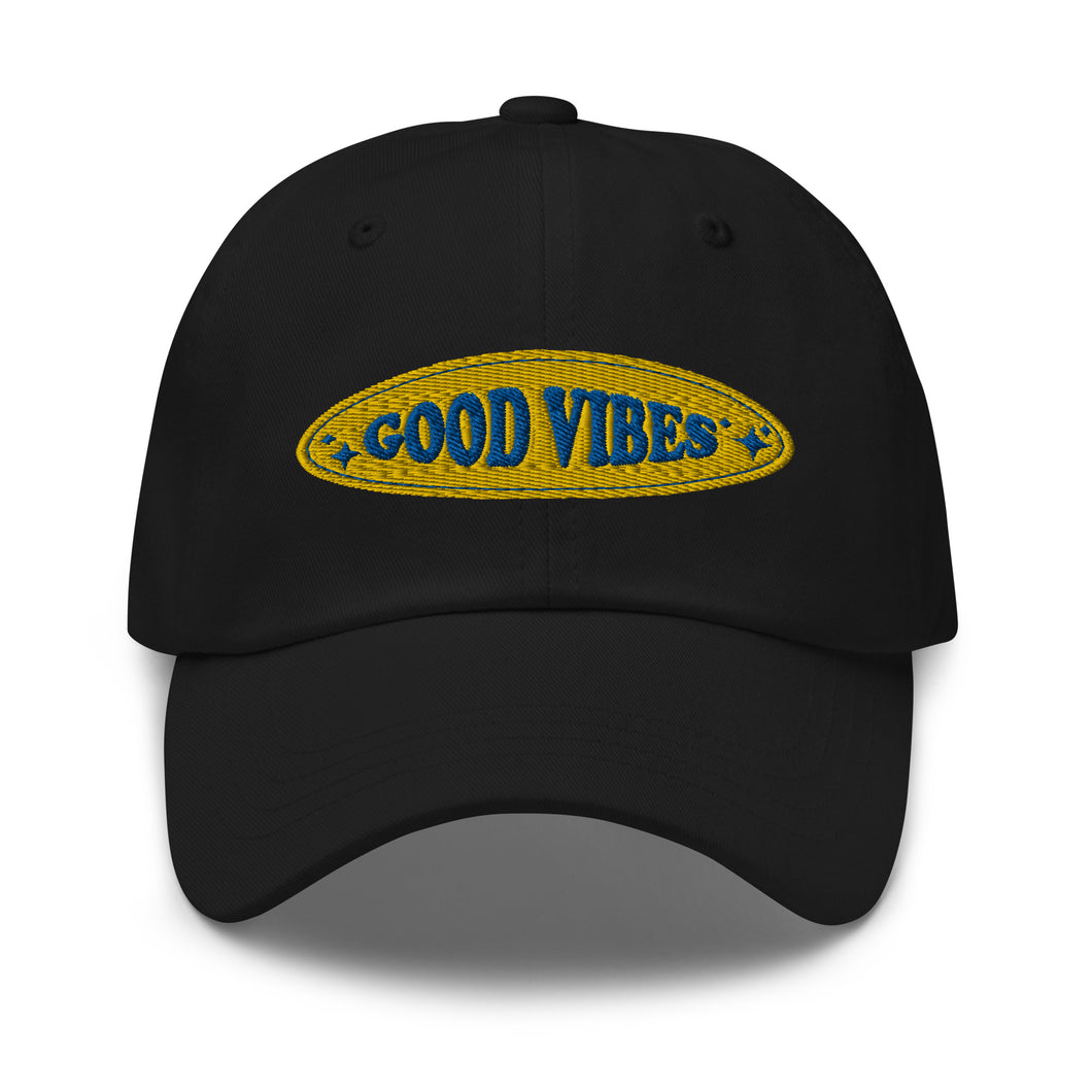 Good Vibes Positive Affirmations Embroidered Dad Hat, Hats For Men, Sun Hats For Women, Yoga Gifts