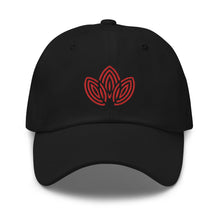 Load image into Gallery viewer, Red Lotus Embroidered Baseball Caps, Hats For Men, Sun Hats For Women, Yoga Hats, Buddha Gifts
