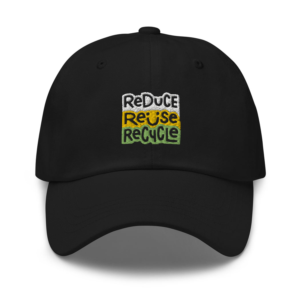 Reduce Reuse Recycle Embroidered Dad Hat