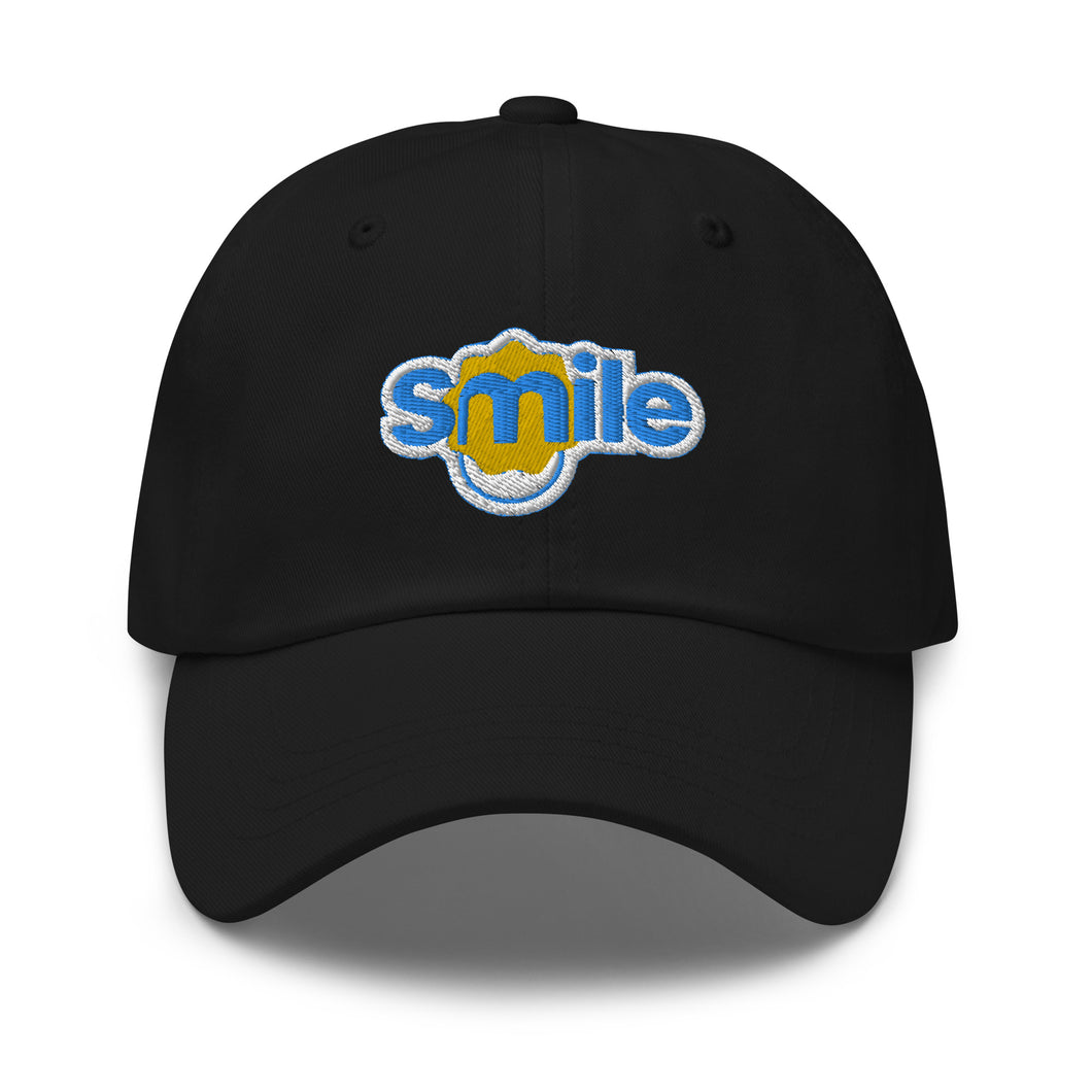 Smile Embroidered Dad Hat