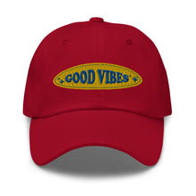 Load image into Gallery viewer, Good Vibes Positive Affirmations Embroidered Dad Hat, Hats For Men, Sun Hats For Women, Yoga Gifts
