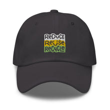 Load image into Gallery viewer, Reduce Reuse Recycle Embroidered Baseball Caps, Hats For Men, Sun Hats For Women, Motivational Gifts

