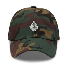 Load image into Gallery viewer, Unalome Lotus Embroidered Baseball Caps, Hats For Men, Sun Hats For Women, Yoga Gifts
