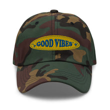 Load image into Gallery viewer, Good Vibes Positive Affirmations Embroidered Dad Hat, Hats For Men, Sun Hats For Women, Yoga Gifts
