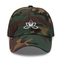 Load image into Gallery viewer, Meditation in Lotus Embroidered Relaxed Fit Baseball Cap, Buddha Gifts, Hats for Men, Sun Hats for Women
