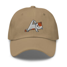 Load image into Gallery viewer, Yoga Cat Embroidered Dad Hat
