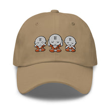 Load image into Gallery viewer, See No Evil, Hear No Evil, Speak No Evil Monks Embroidered Dad Hat
