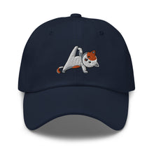 Load image into Gallery viewer, Yoga Cat Embroidered Dad Hat
