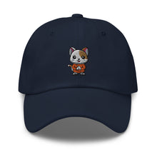 Load image into Gallery viewer, Praying White Cat Embroidered Dad Hat
