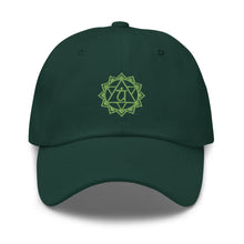 Load image into Gallery viewer, Anahata Energy Heart Chakra Embroidered Baseball Caps, Hats For Men, Sun Hats For Women, Yoga Gifts
