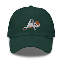 Load image into Gallery viewer, Yoga Cat Embroidered Dad Hat
