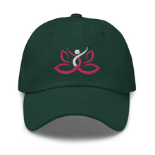 Load image into Gallery viewer, Namaste Lotus Embroidered Relaxed Fit Baseball Cap, Buddha Gifts, Hats for Men, Sun Hats for Women
