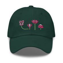 Load image into Gallery viewer, Pretty Lotus Flowers Embroidered Relaxed Fit Baseball Cap, Hats for Men, Sun Hats for Women
