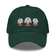 Load image into Gallery viewer, See No Evil, Hear No Evil, Speak No Evil Monks Embroidered Dad Hat
