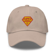 Load image into Gallery viewer, Super Mom Embroidered Baseball Caps, Hats For Men, Sun Hats For Women, Motivational Gifts

