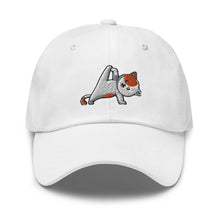 Load image into Gallery viewer, Yoga Cat Embroidered Dad Hat
